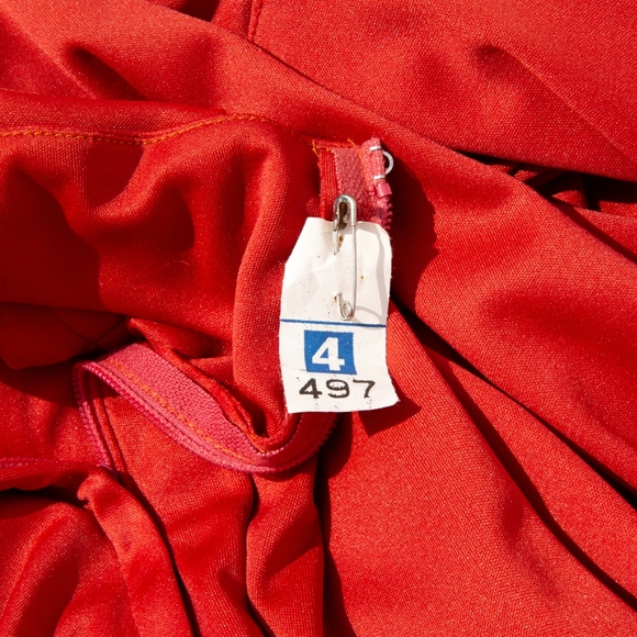 ♥️! Vintage House of Bianchi, Red Maxi Dress, Size S - Picture 3 of 7